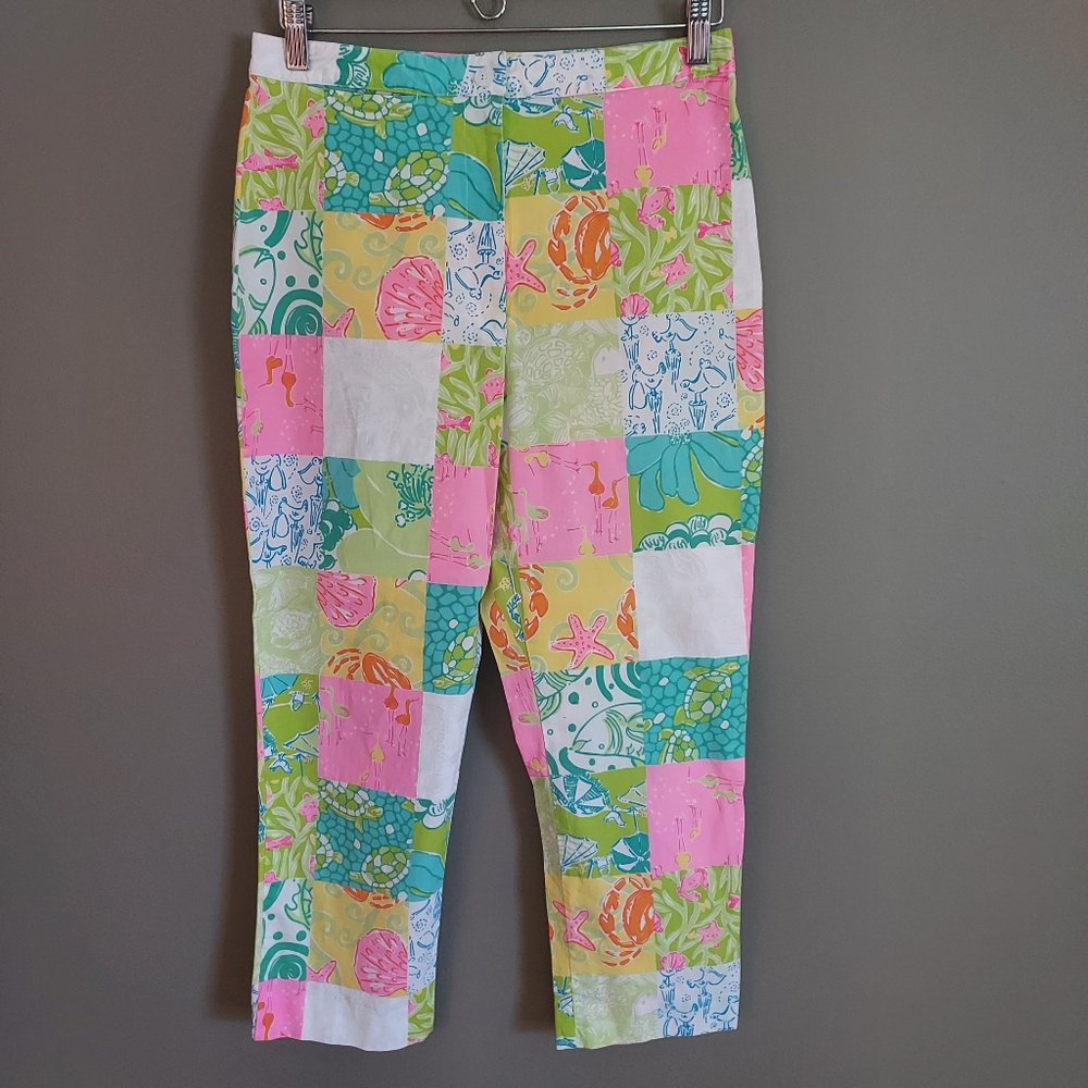 Lilly Pulitzer Patchwork Capri Pants Size 6